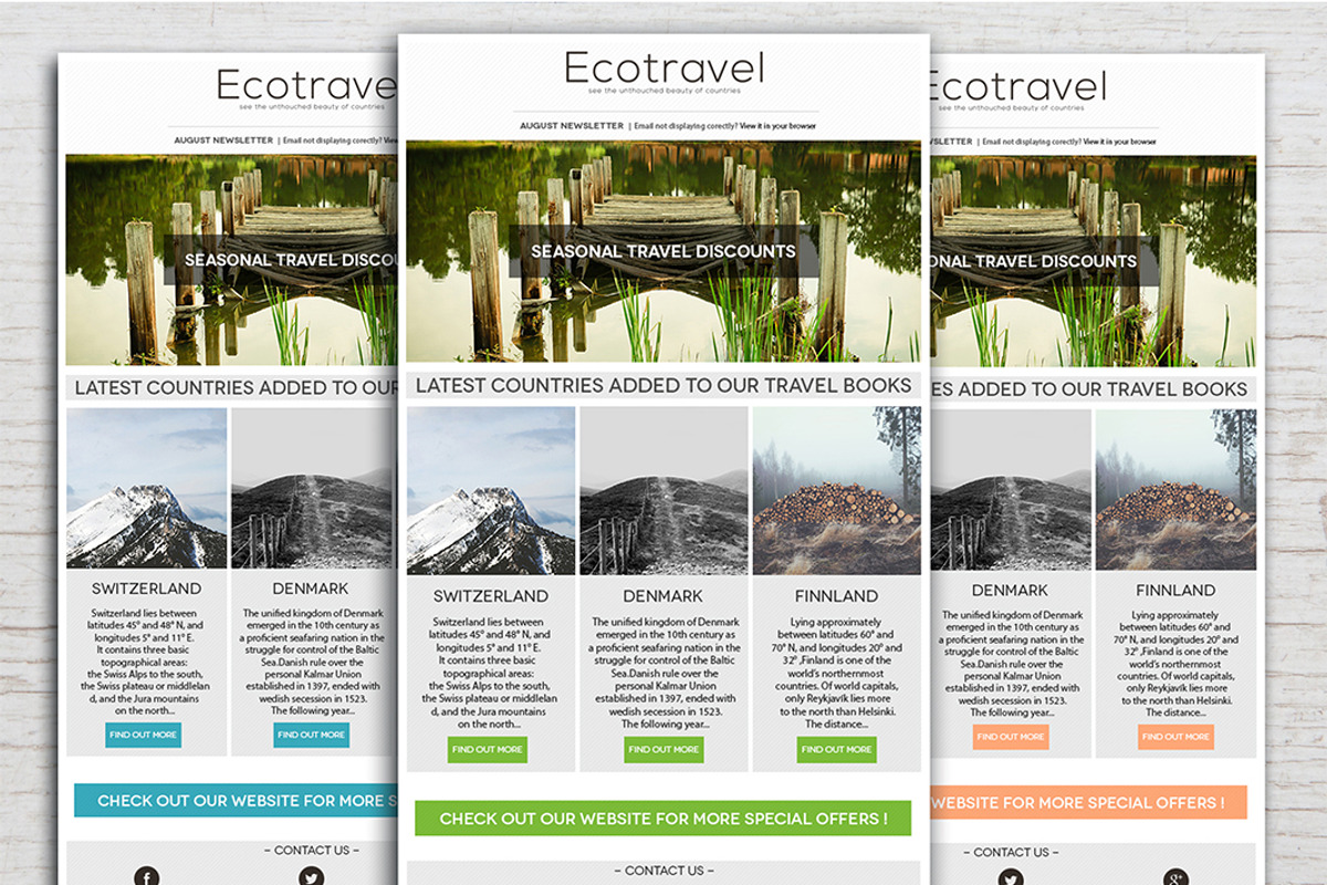 Eco/Travel Newsletter Template, an Email Template by Grafixity (Photo 3 of 3)