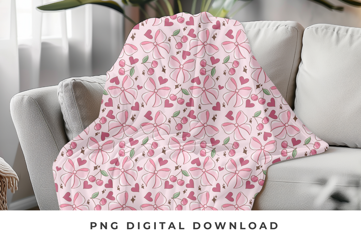 Coquette Cherry Seamless Pattern, an Illustration by Anca Digital Vibe (Photo 4 of 4)