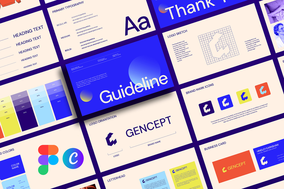 GENCEPT | Brand Guidelines Template, a Branding & Logo Template by Artisan Vibes (Photo 1 of 9)