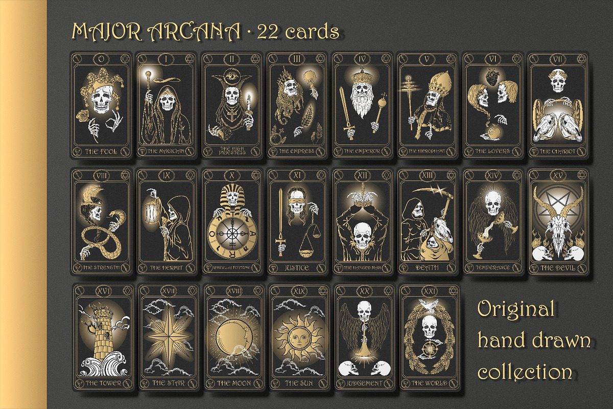 Black & Gold Tarot Deck, an Illustration by Evgenia Pichkur (Photo 2 of 8)
