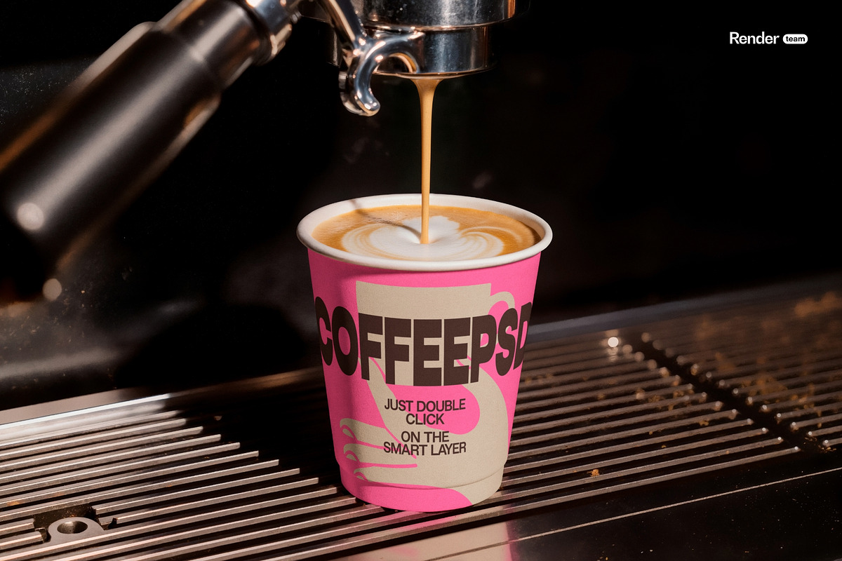 Paper Cup Mockup Set, a Packaging Mockup by Renderteam (Photo 3 of 13)