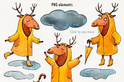 Rainy Mood set, an Animal Illustration by Ekaterina Goncharova (Thumbnail 2 of 5)