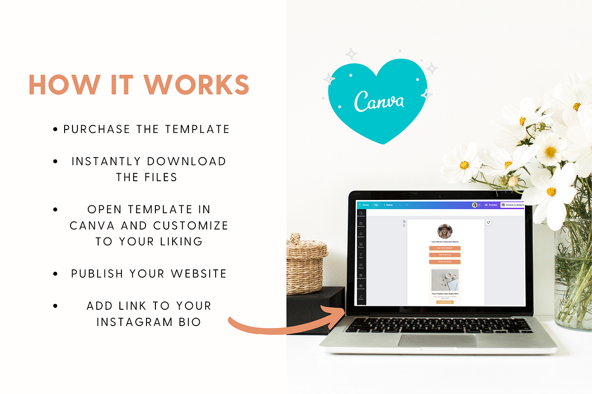 Instagram Link In Bio Canva Template, a Landing Page Template by The Template Lounge (Photo 5 of 5)