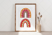 Boho Rainbow Clipart Set, a Decorative Illustration by sundrameda (Thumbnail 5 of 5)