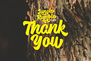 Jungle Rumble - Retro script Font, a Script Font by Four Lines Std. (Thumbnail 10 of 11)