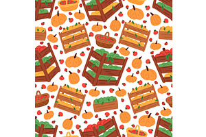 Autumn harvest of fruits and, a Food Illustration by Vectorbuum
