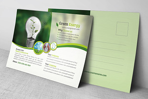 Green Energy Postcard Template