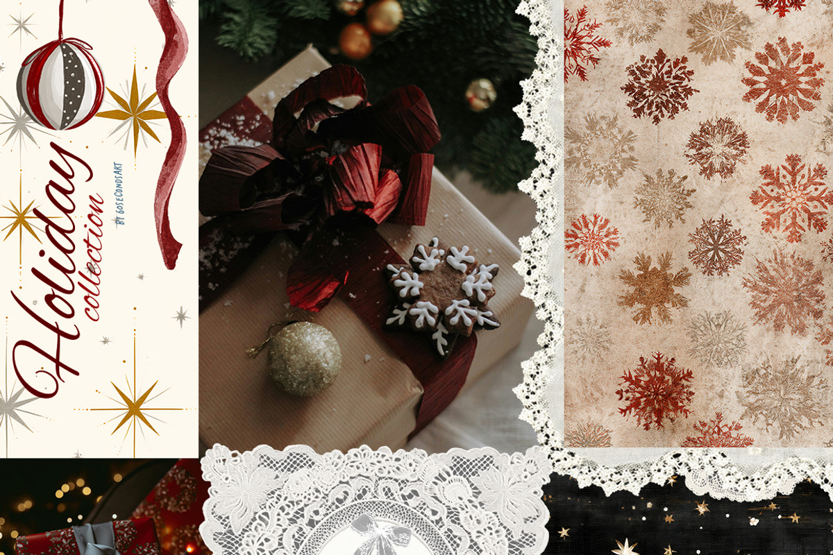 Vintage Christmas Holiday, a Decorative Illustration by 60secondsArt (Photo 5 of 10)
