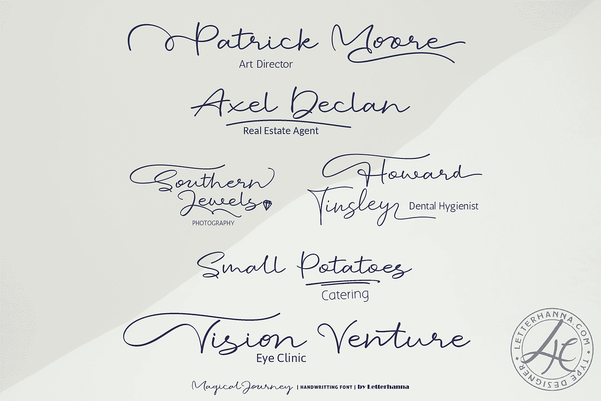 Magical Journey Handwritten Font, a Handwritten Font by Letterhanna Studio (Photo 2 of 12)