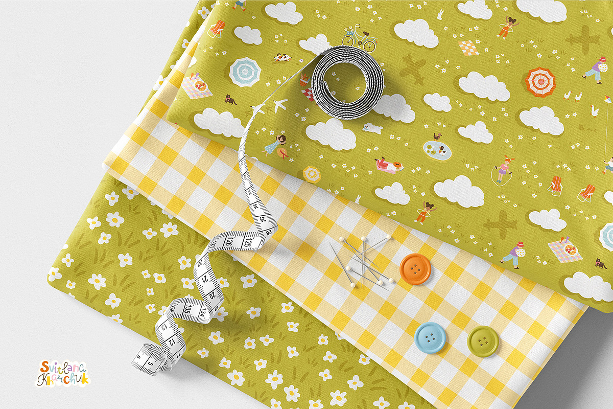 Summer Meadow Flatlay Lifestyle Set, a Pattern Graphic by Svitlana Kharchuk (Photo 5 of 16)