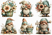 Whimsical Summer Gnome Clipart Png, an Illustration by Craft Nest (Thumbnail 4 of 12)