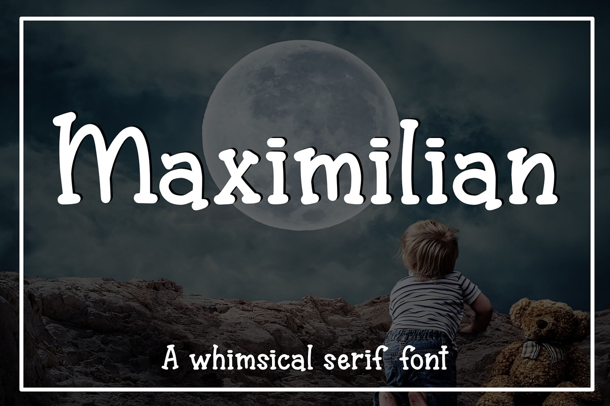 Maximilian - A whimsical serif font, a Serif Font by Stacy's Digital Designs (Photo 1 of 5)