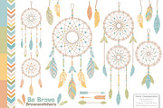 Vintage Dreamcatchers Clipart, an Illustration by Amanda Ilkov (Thumbnail 1 of 4)