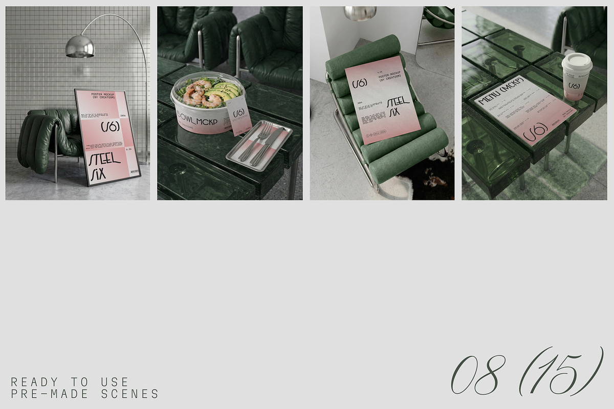 STEEL SIX - Cafe branding mockups, a Packaging Mockup by Creatoom (Photo 5 of 12)