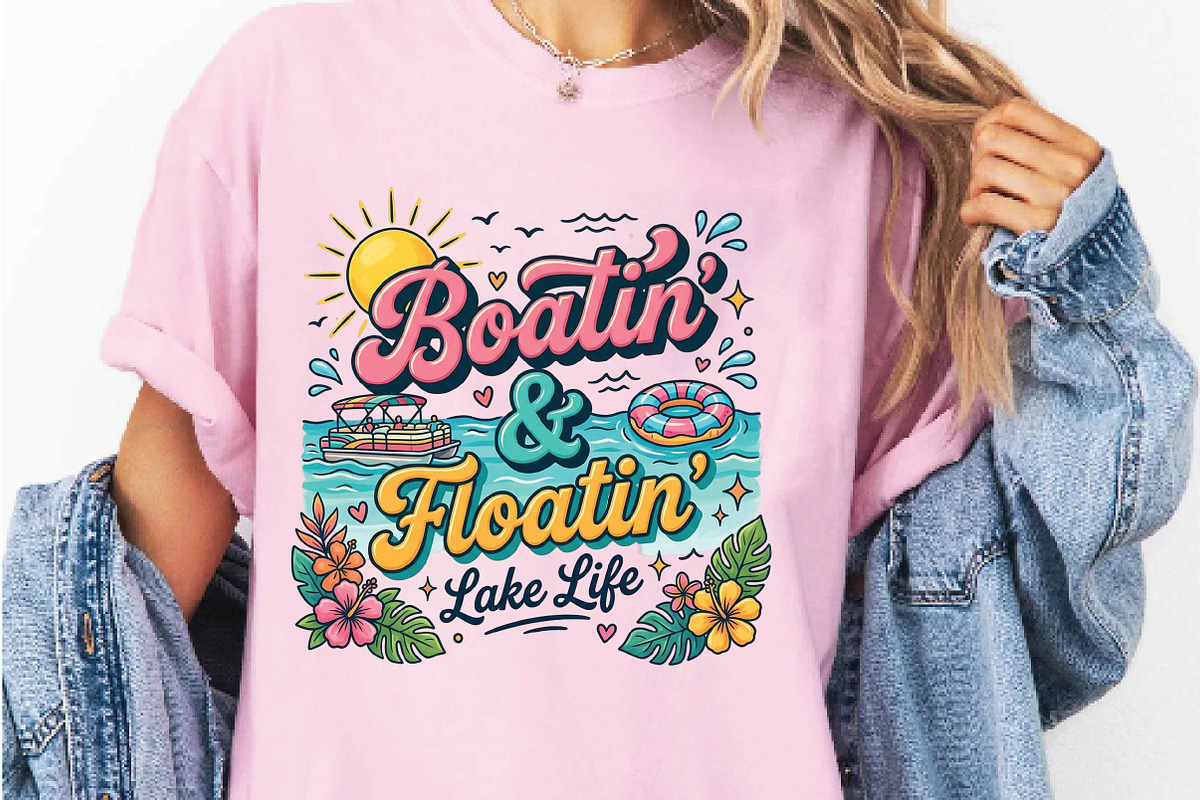 Summer Lake Sublimation Design, a Seasonal Illustration by DreamPrint404 (Photo 4 of 6)