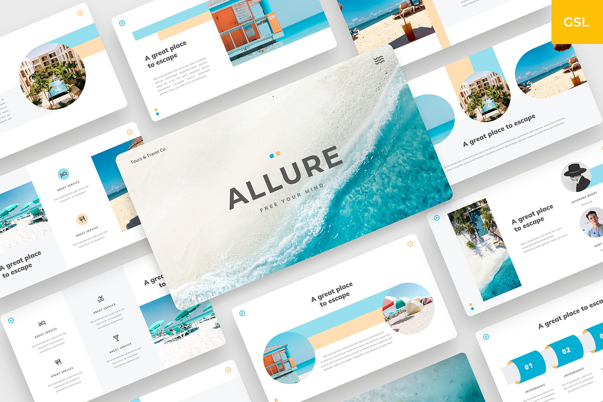 Tours & Travel Google Slides, a Presentation Template by BeadyLab (Photo 1 of 5)