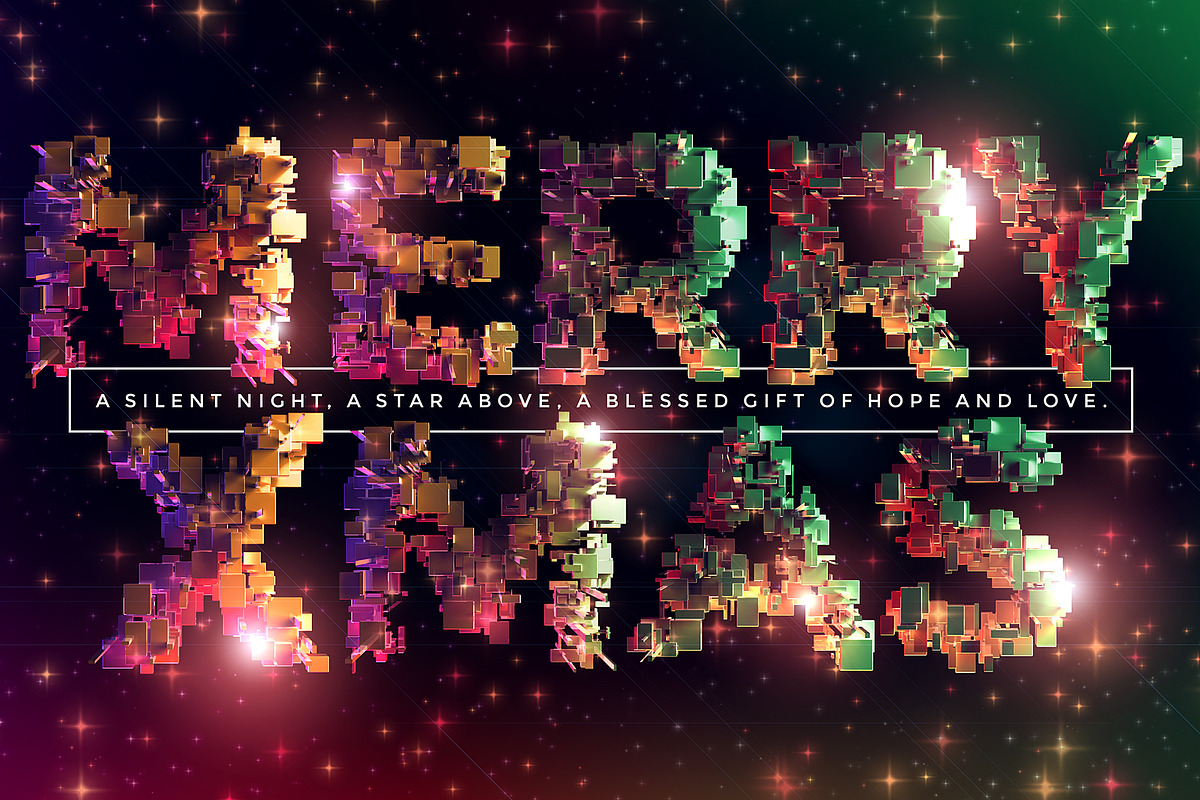 Merry Xmas – Fantastic 3D Type, an Object Graphic by INSgraphizm (Photo 4 of 8)