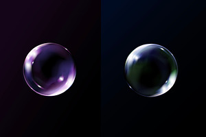 Realistic Soap Bubbles.