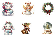 cute christmas clipart, a Seasonal Illustration by CreationArt (Thumbnail 4 of 5)