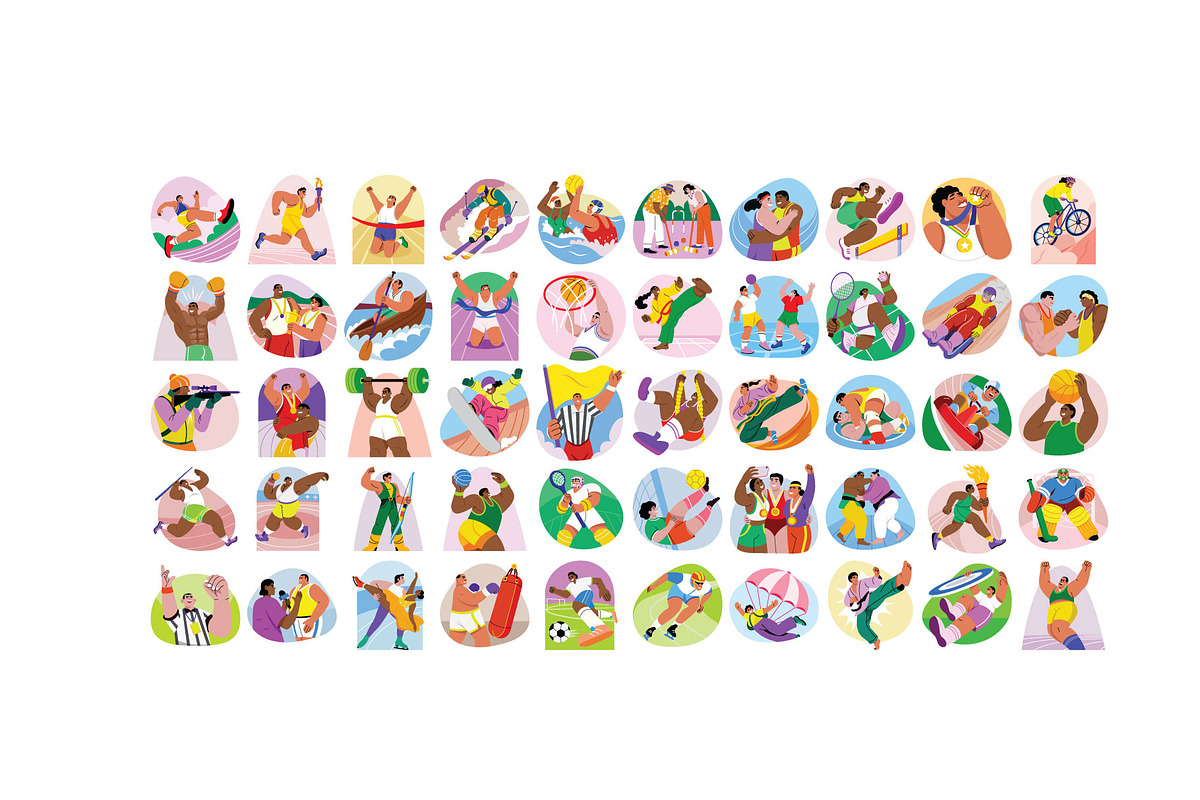 Flat Style Olympic Illustrations, an Icon by Vector Portal (Photo 2 of 2)