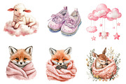 Pink Baby Girl Nursery Clipart, an Icon by CreationArt (Thumbnail 3 of 5)