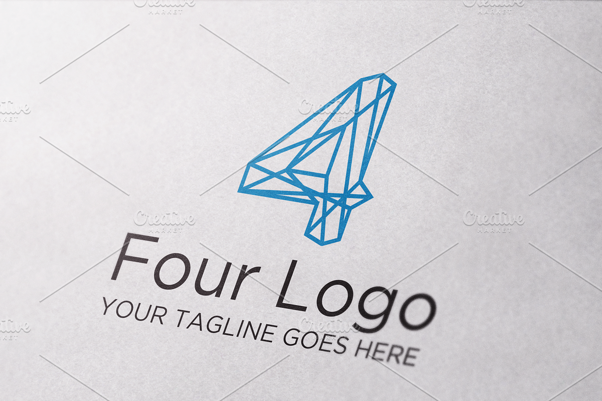 Four 4 Logo, a Branding & Logo Template by REDVY CREATIVE