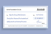 Giant Cheque / Check Template, a Stationery Template by BrandPacks (Thumbnail 3 of 6)