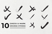 10 Check & Cross Mark Grunge Strokes, a Texture Graphic by Pitchlook.Studio (Thumbnail 2 of 2)