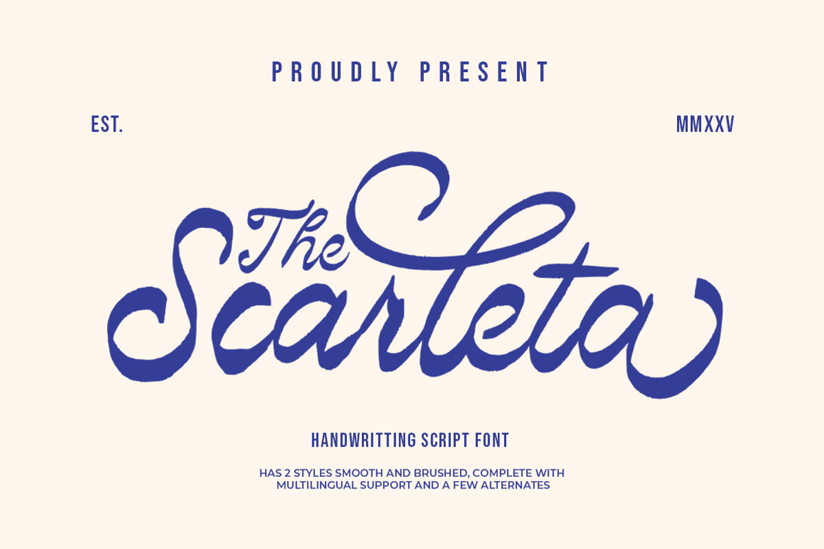 The Scarleta, a Script Font by Struggle Studio (Photo 1 of 6)