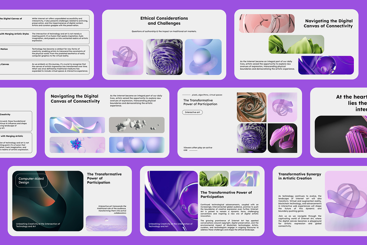 Internet Art Pitch Deck, a Presentation Template by Out of Context (Photo 2 of 5)
