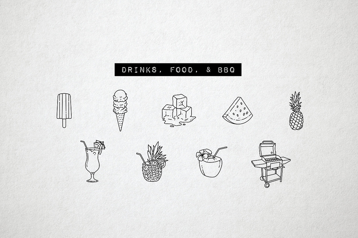 60 Summer Icons, Beach Icons Holiday, an Icon by Hatch Design Workshop (Photo 7 of 10)