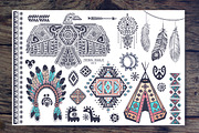 Bohemian style American Indian icons, a Decorative Illustration by Transia (Thumbnail 1 of 3)