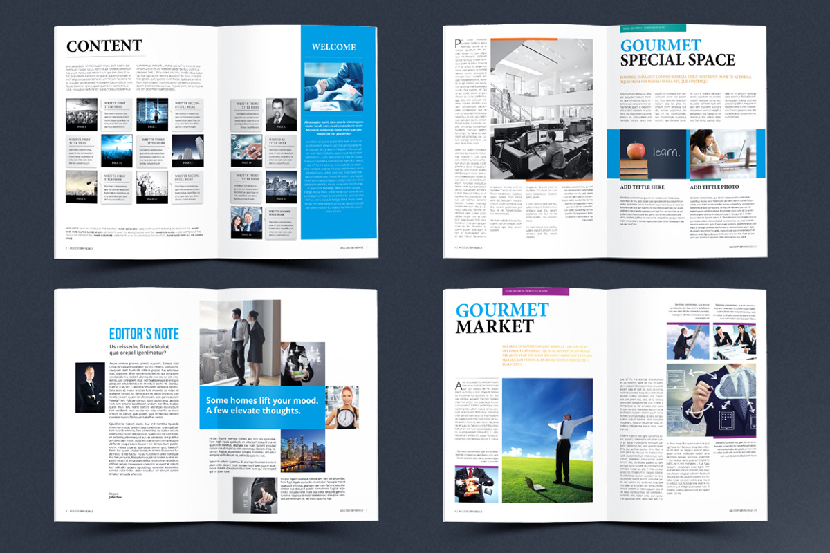 Magazine Bundle_13 Template, a Magazine Template by artico