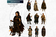 Royal court characters clipart Set, a Person Illustration by ThatsDesignArt (Thumbnail 7 of 10)