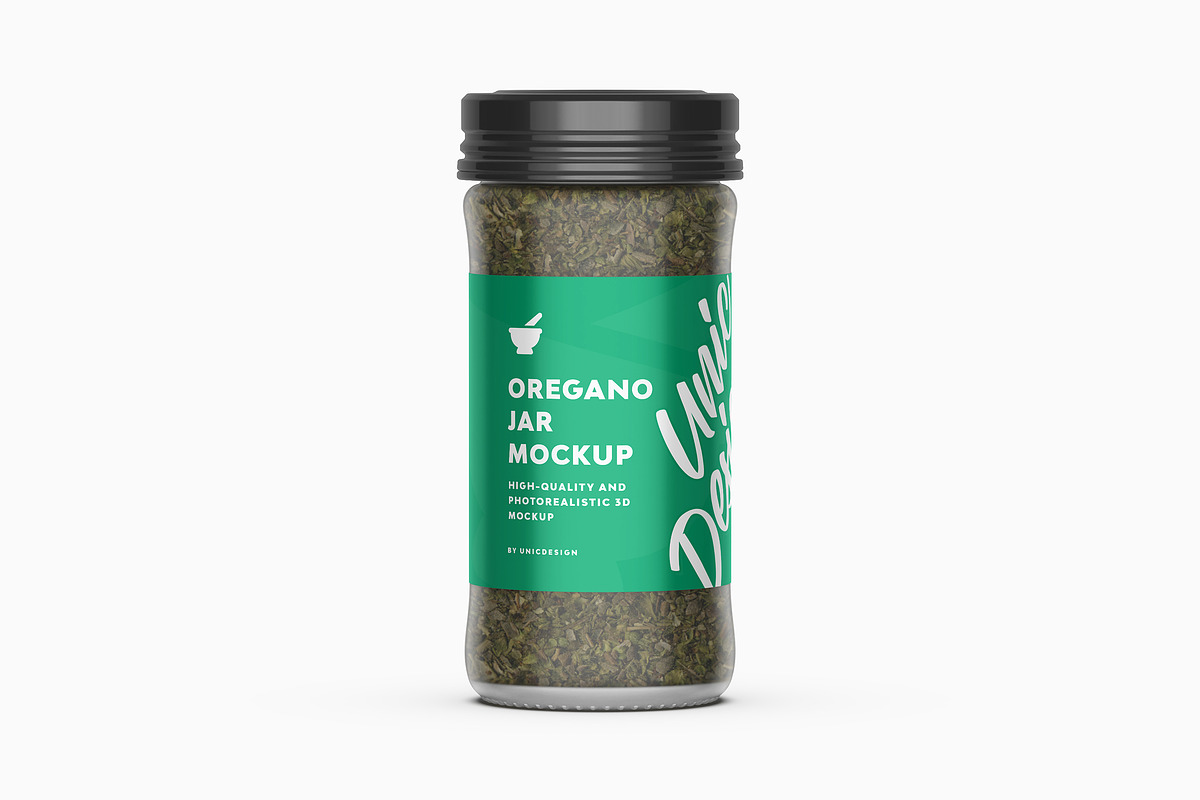 Oregano Jar Mockup, a Mockup by UnicDesign (Photo 1 of 2)