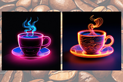 Neon Coffee Cups Graphic Bundle, a Graphic by Jay Major Designs (Thumbnail 3 of 6)