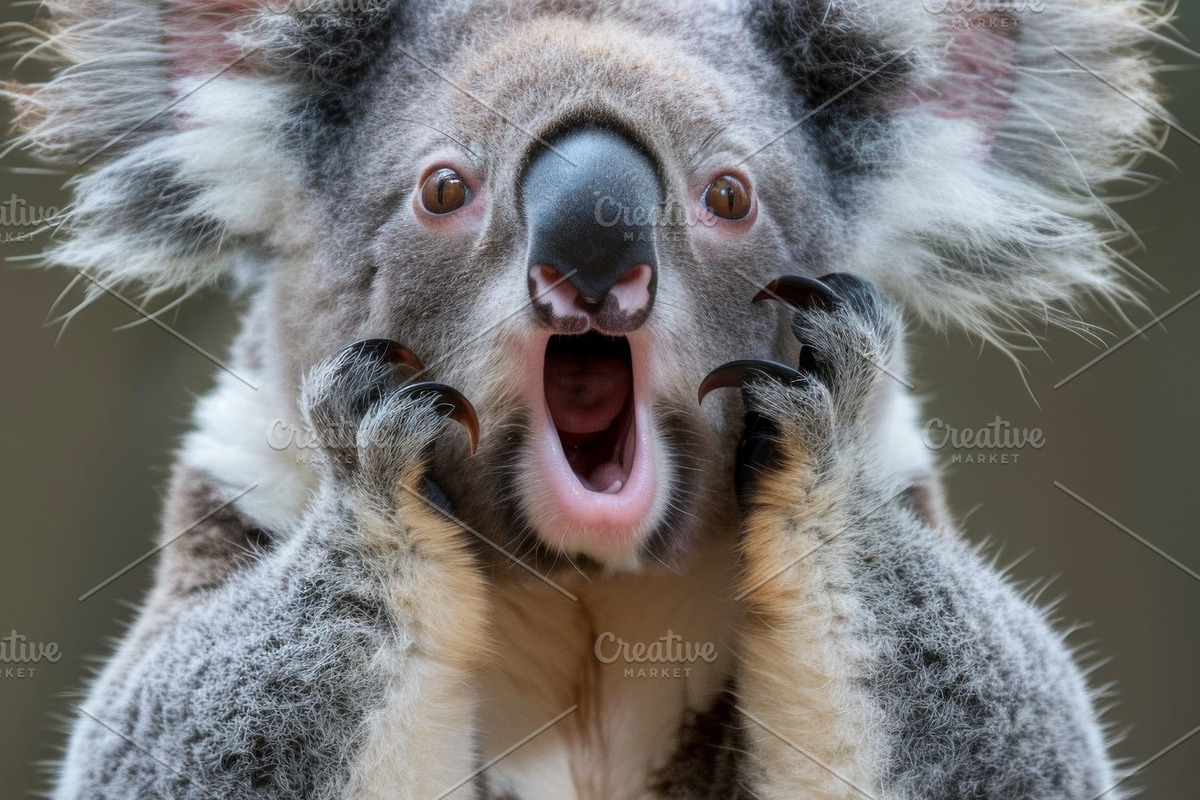 236 surprised animals, an Animal Photo by Handmadefont (Photo 75 of 241)