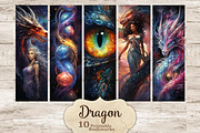 Dragon Bookmarks Printable | Magical, an Animal Illustration by GlamArtZhanna (Thumbnail 1 of 3)