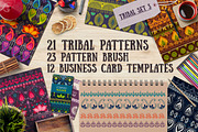 3.Tribal patterns, brushes and cards, a Pattern Graphic by SwetTS (Thumbnail 1 of 6)