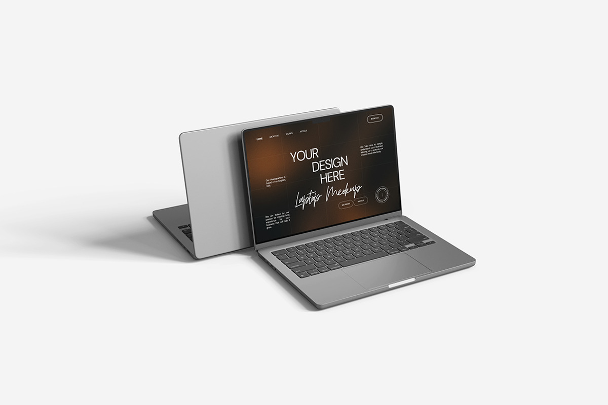 Laptop Mockup, a Product Mockup by MrLetters (Photo 2 of 5)