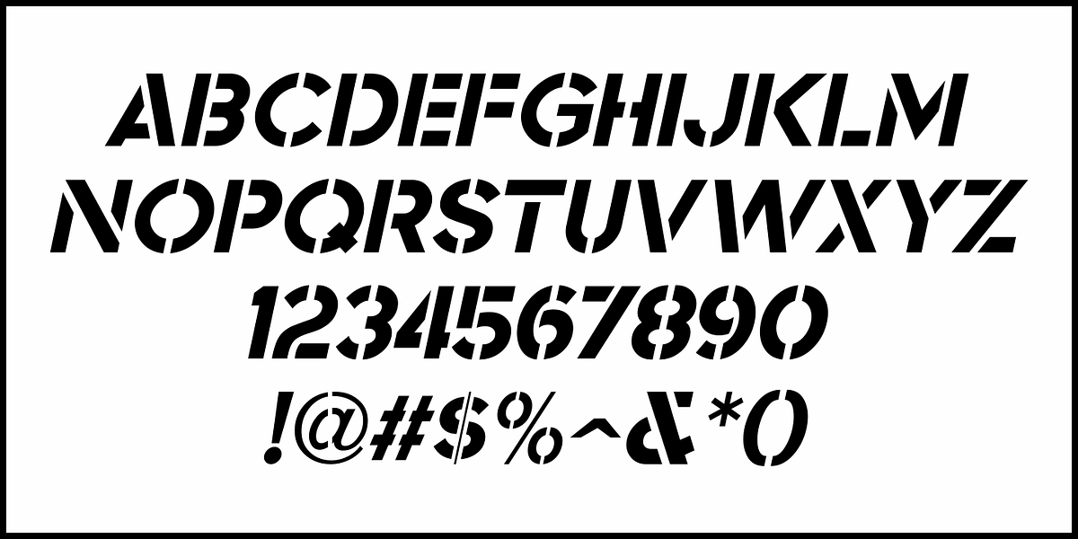 Stencil Company JNL, a Sans Serif Font by Jeff Levine Fonts (Photo 5 of 5)