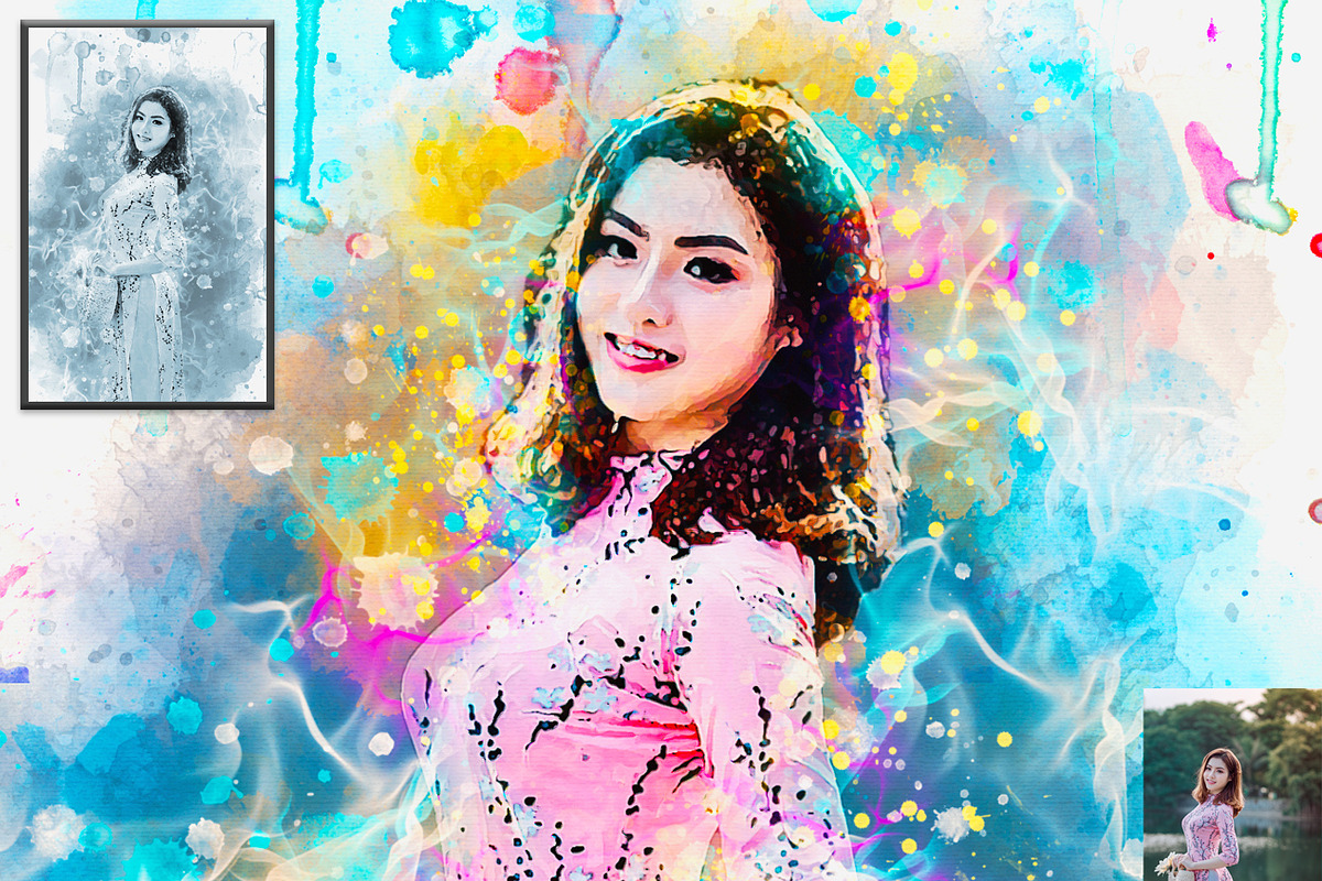 Watercolor Painting Photoshop Action, an Action Add-On by Studio Retouch