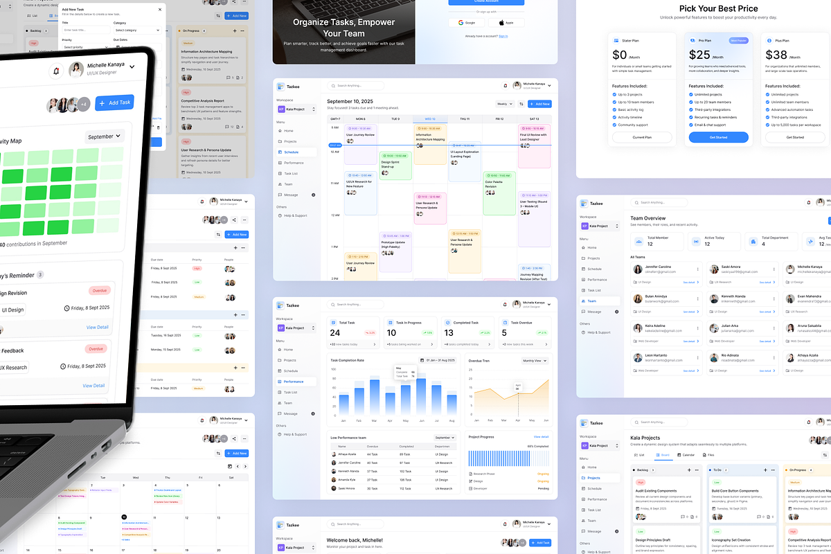 Tazkee - SAAS Project Management UI, a Landing Page Template by Agensip Design Agency (Photo 2 of 10)