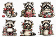 Whimsical Back to School Raccoon PNG, an Animal Illustration by Libby Wishes (Thumbnail 2 of 5)