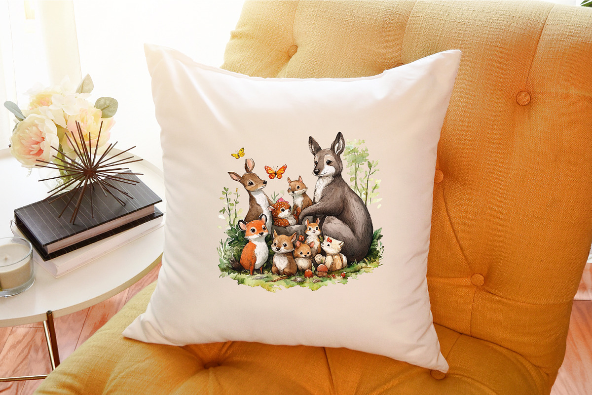 Watercolor Cute Woodland Animals Cli, an Illustration by Sublimation Artist (Photo 6 of 6)