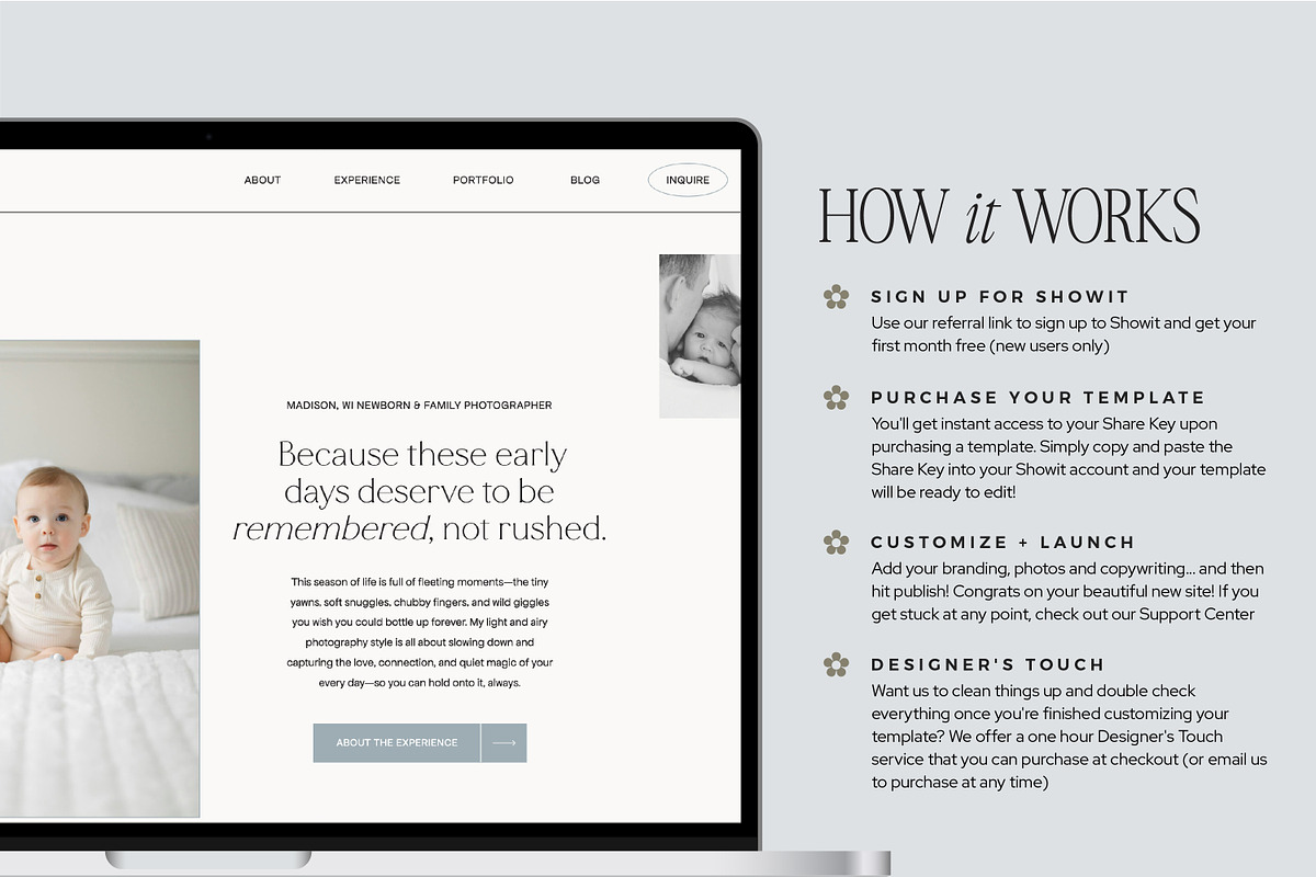 Showit Template Family Photographers, a Websites & App Template by Lennox Creative Co. (Photo 5 of 5)