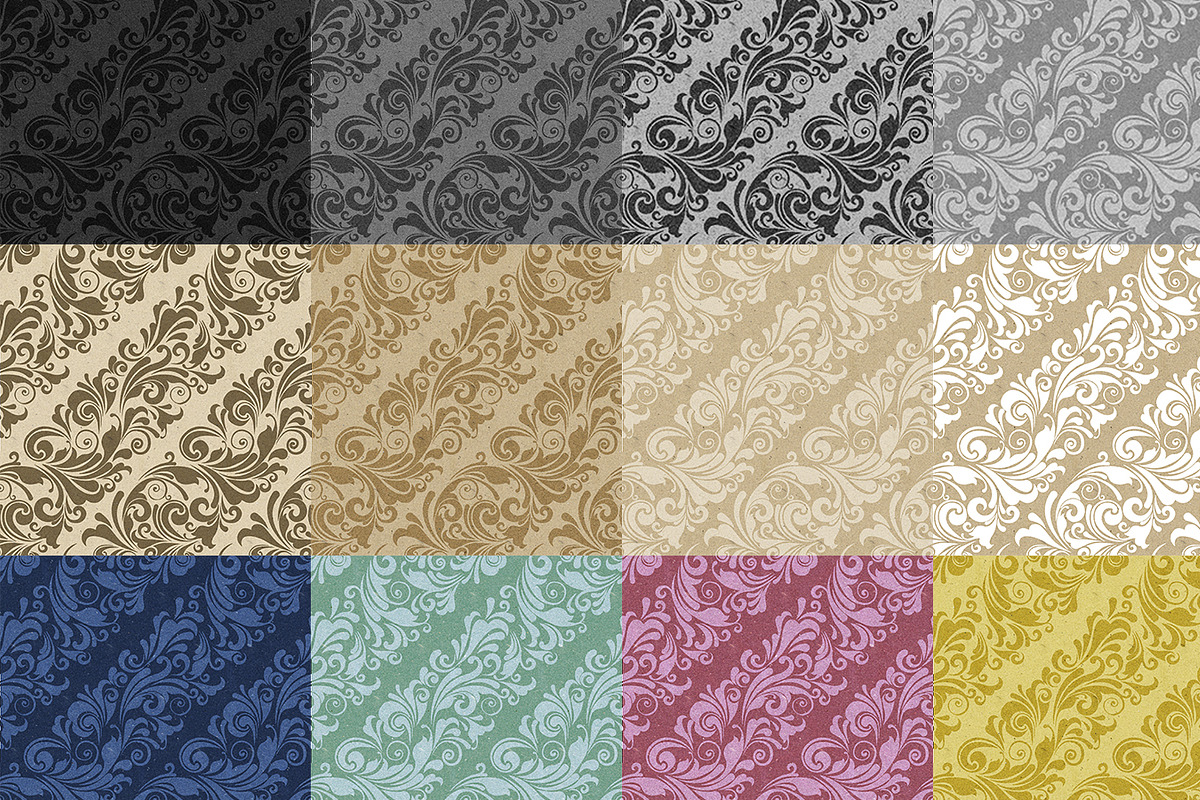 Ornate Baroque Damask Pattern., a Decorative Illustration by EireenBel (Photo 8 of 8)