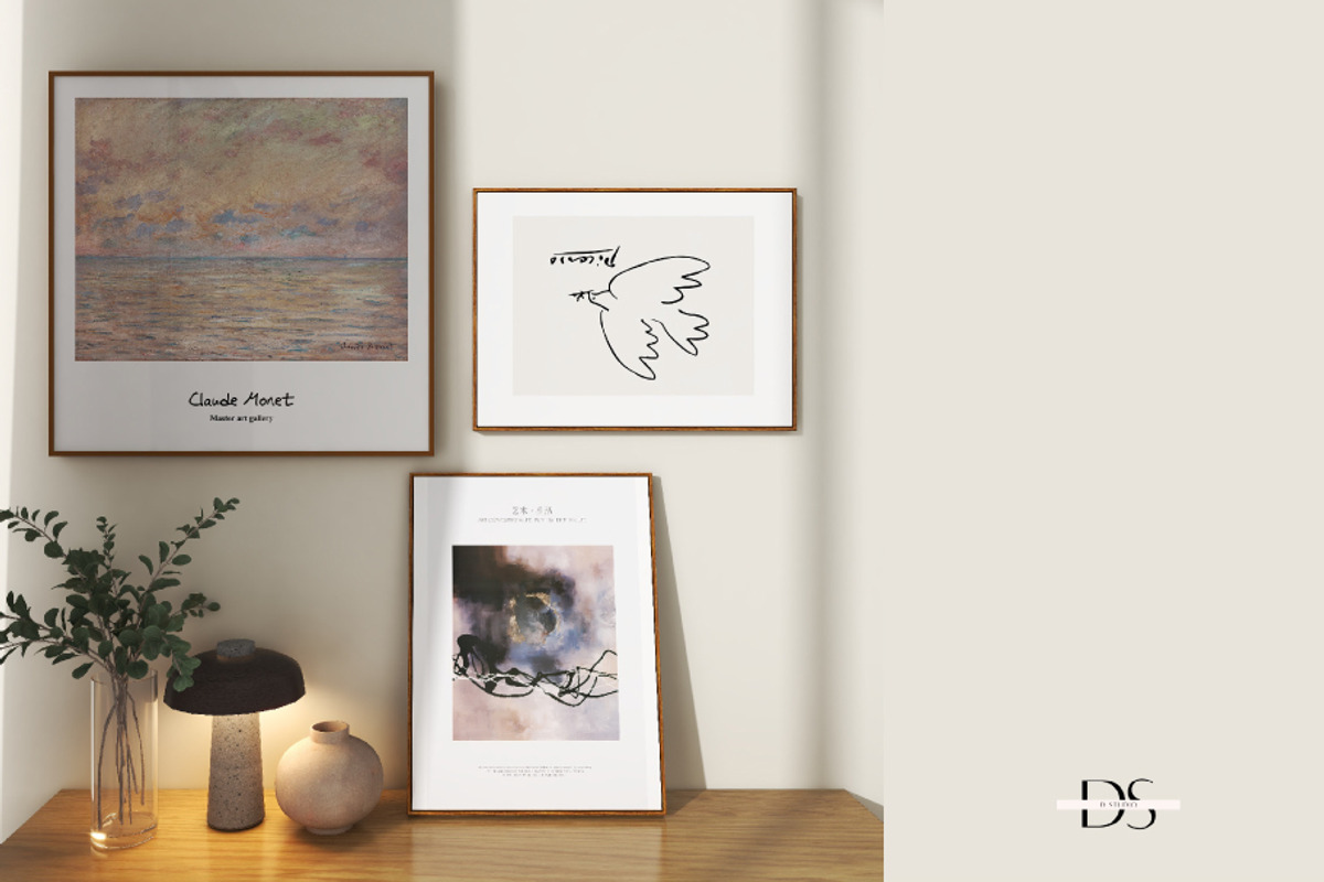 10 Bundle frame psd mockup for wall, a Print Template by DSTUDIO888 (Photo 5 of 8)