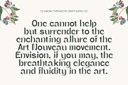 CS Amora – Art Nouveau Font, a Sans Serif Font by Craft Supply Co. (Thumbnail 6 of 8)