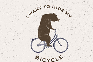 Bear On Bicycle